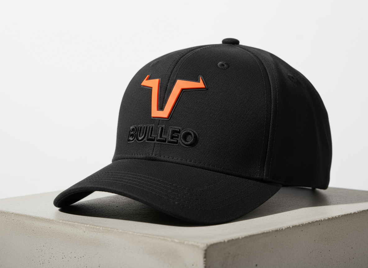 Black Icon Cap – 3D Logo