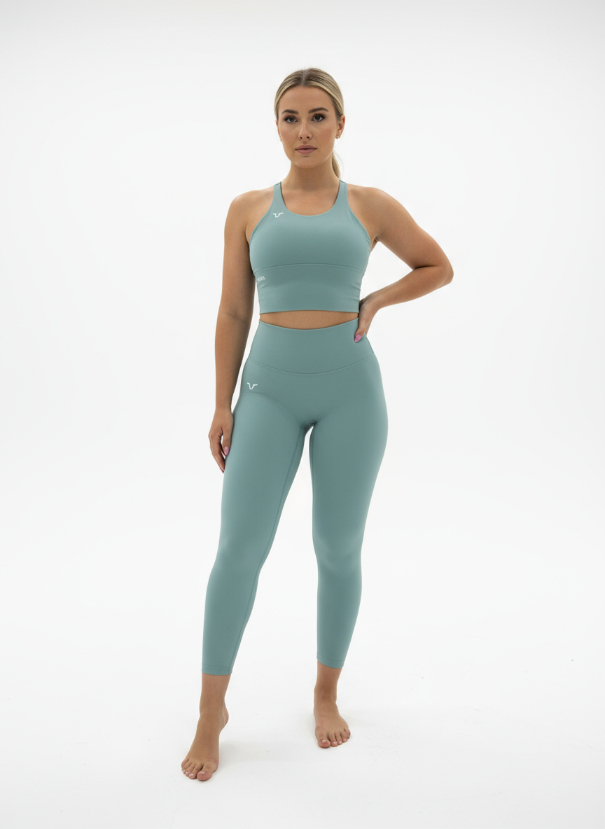 Vital Seamless Set – Sports Bra & High-Waist Leggings (Teal)