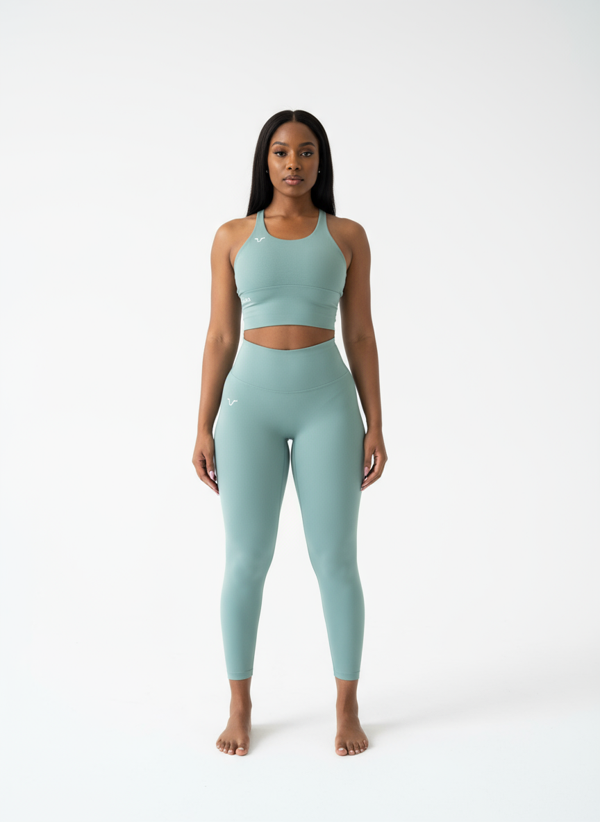 Vital Seamless Set – Sports Bra & High-Waist Leggings (Teal)