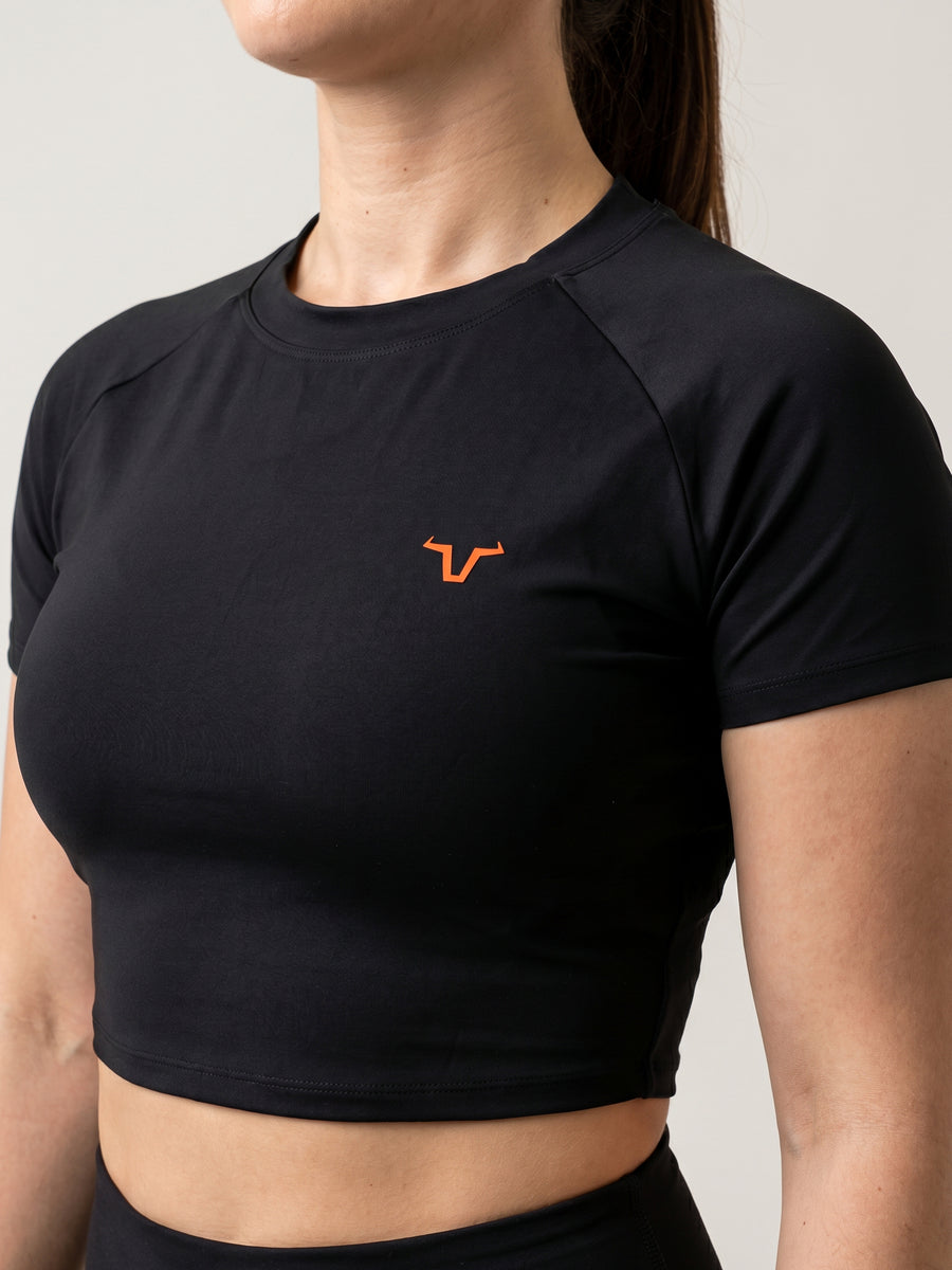 Strike Crop Top - Black