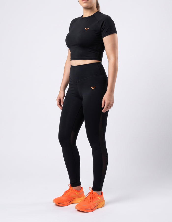 Strike Crop Top - Black