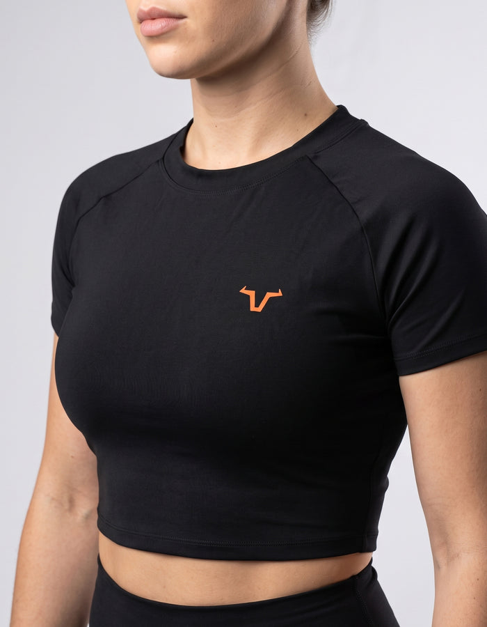Strike Crop Top - Black